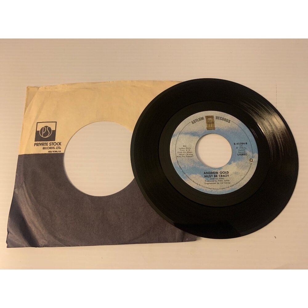 Andrew Gold "Lonely Boy" / "Must Be Crazy" 7" Vinyl Single 1976 Asylum Records W